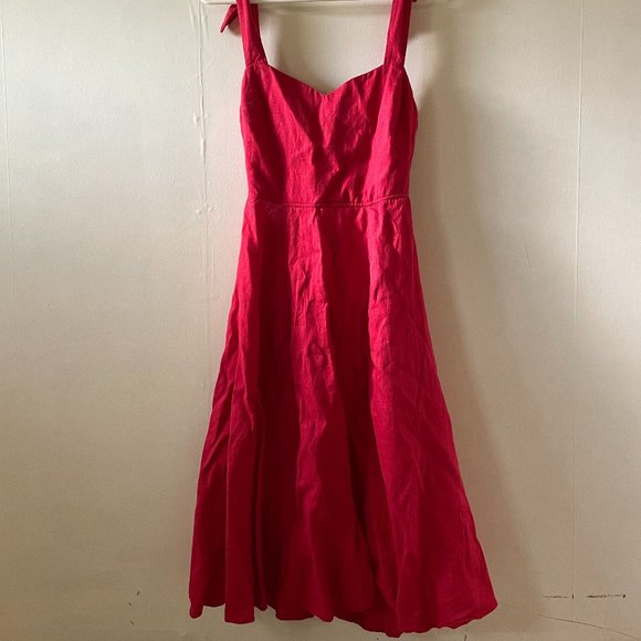 Reformation Red Backless Dress - Picture 1 of 6